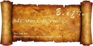 Báthori Áron névjegykártya